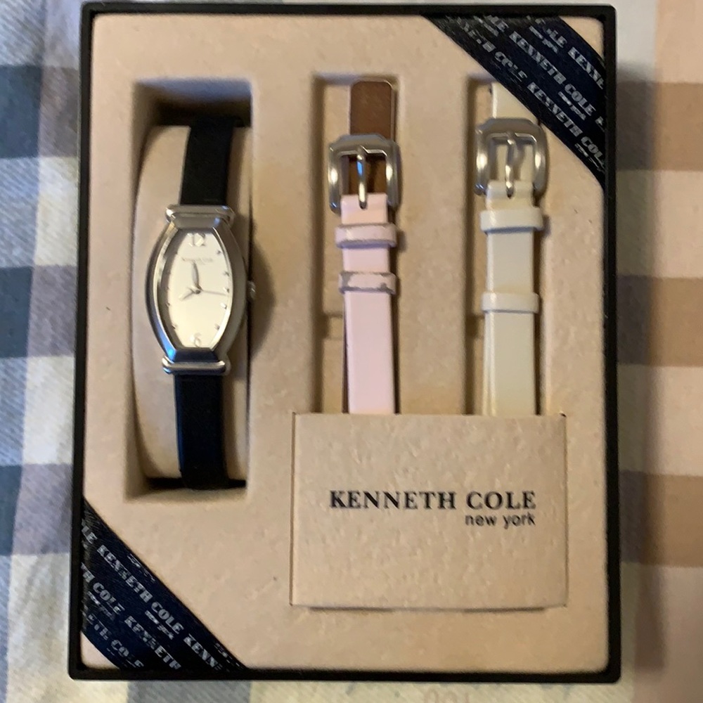 Kenneth Cole watch with interchangeable bracelets.